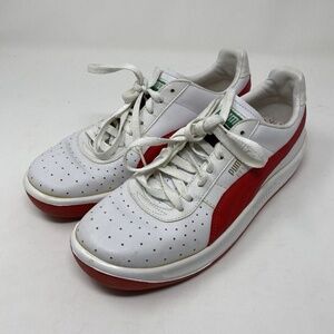 Puma GV Special Ribbon Red Mens Sz 8.5 White Athletic Shoes Sneakers tennis 80's